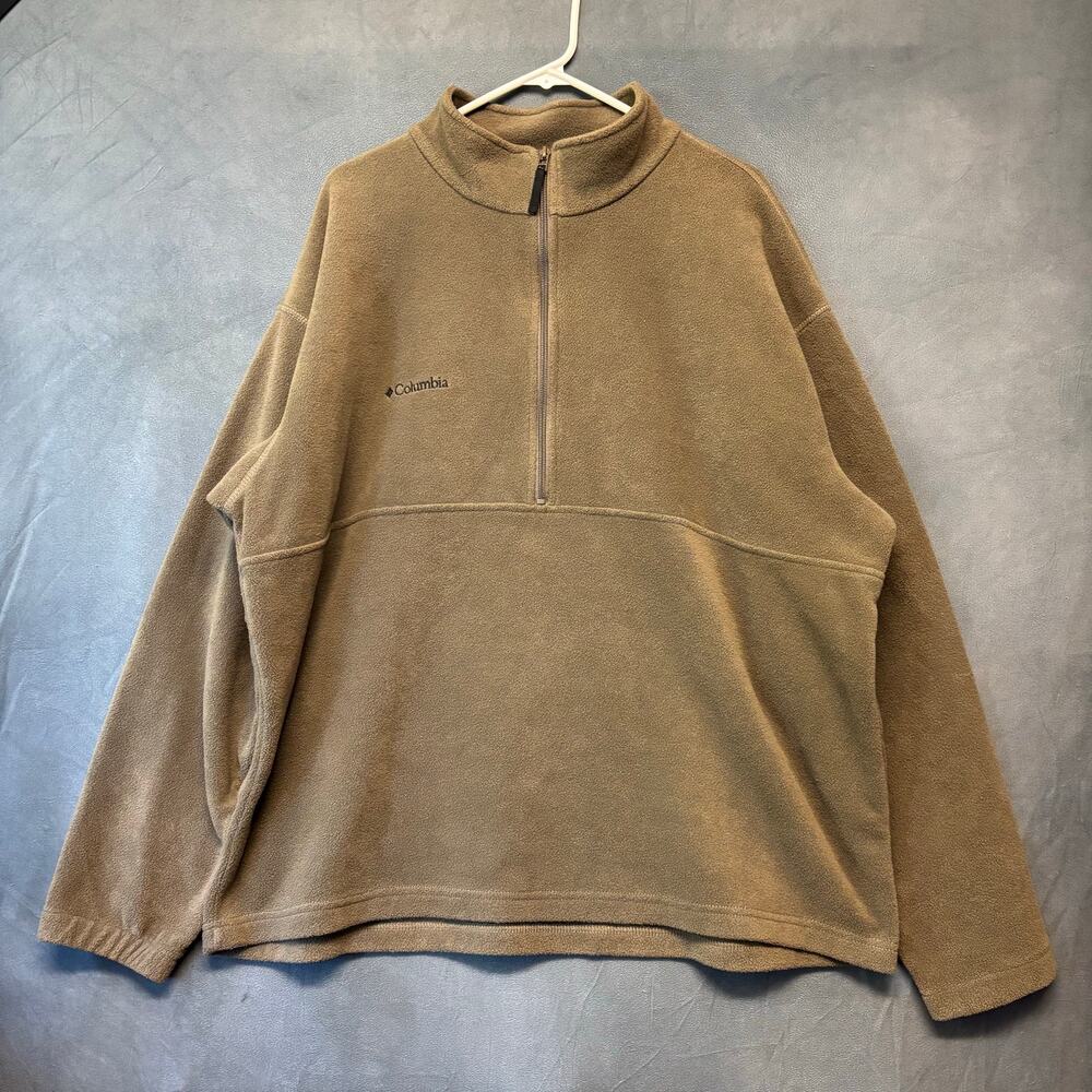 Vintage Columbia Sportswear Fleece Mens XXL 2XL Quarter Zip Jacket Retro Outdoor